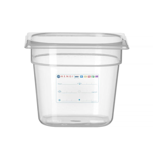 Bac Gastronorme 1/6, HENDI, GN 1/6, 2,4L, Transparent, 176x162x(H)150mm