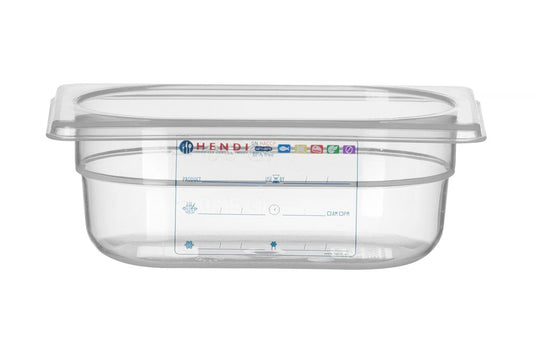 Bac Gastronorme 1/9, HENDI, GN 1/9, 0,6L, Transparent, 176x108x(H)65mm