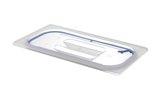 Couvercles pour bacs GN en polypropylène avec fermeture hermétique, HENDI, GN 1/3, Transparent, 325x176mm