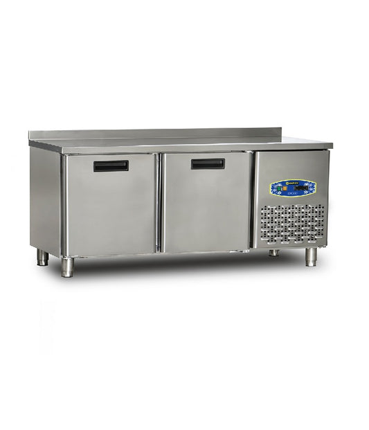 Table réfrigérée 2 portes négatif - profondeur 60cm 235L - DAMPAK -  22TDF2S-60