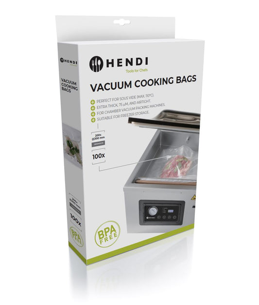 Sacs de cuisson sous vide, HENDI, 100 u., 300x200mm