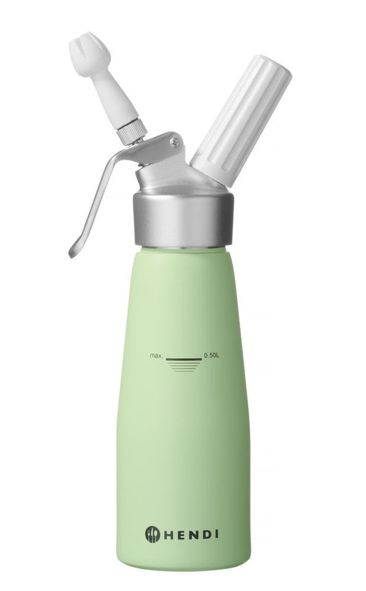 Siphon à chantilly , HENDI, 0,5L, Vert pastel, ⌀80x(H)260mm