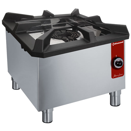 Bar à salades au chaud/bain-marie, 4x GN1/1-150 (bois chêne clair)