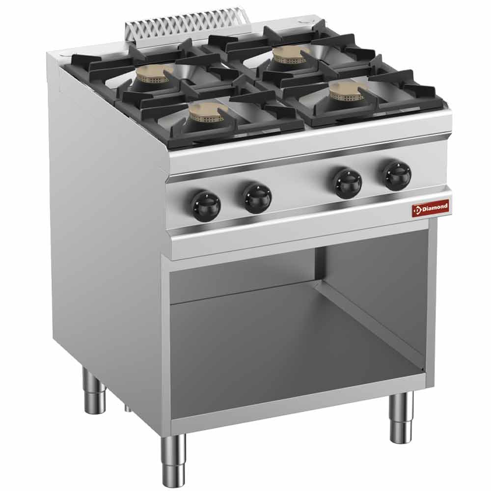 Cuisinière électrique 4 assiettes, sur four électrique GN 2/1