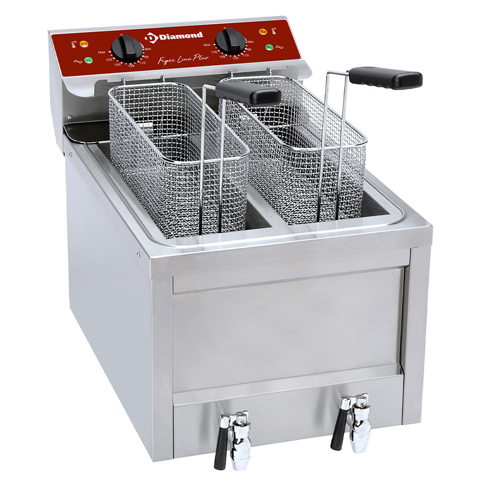 Friteuse à gaz 1 réservoir 16 lits, sur placard