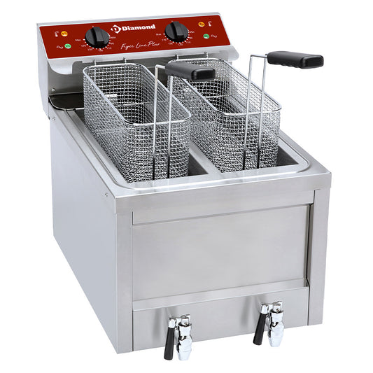 Friteuse à gaz 1 réservoir 16 lits, sur placard