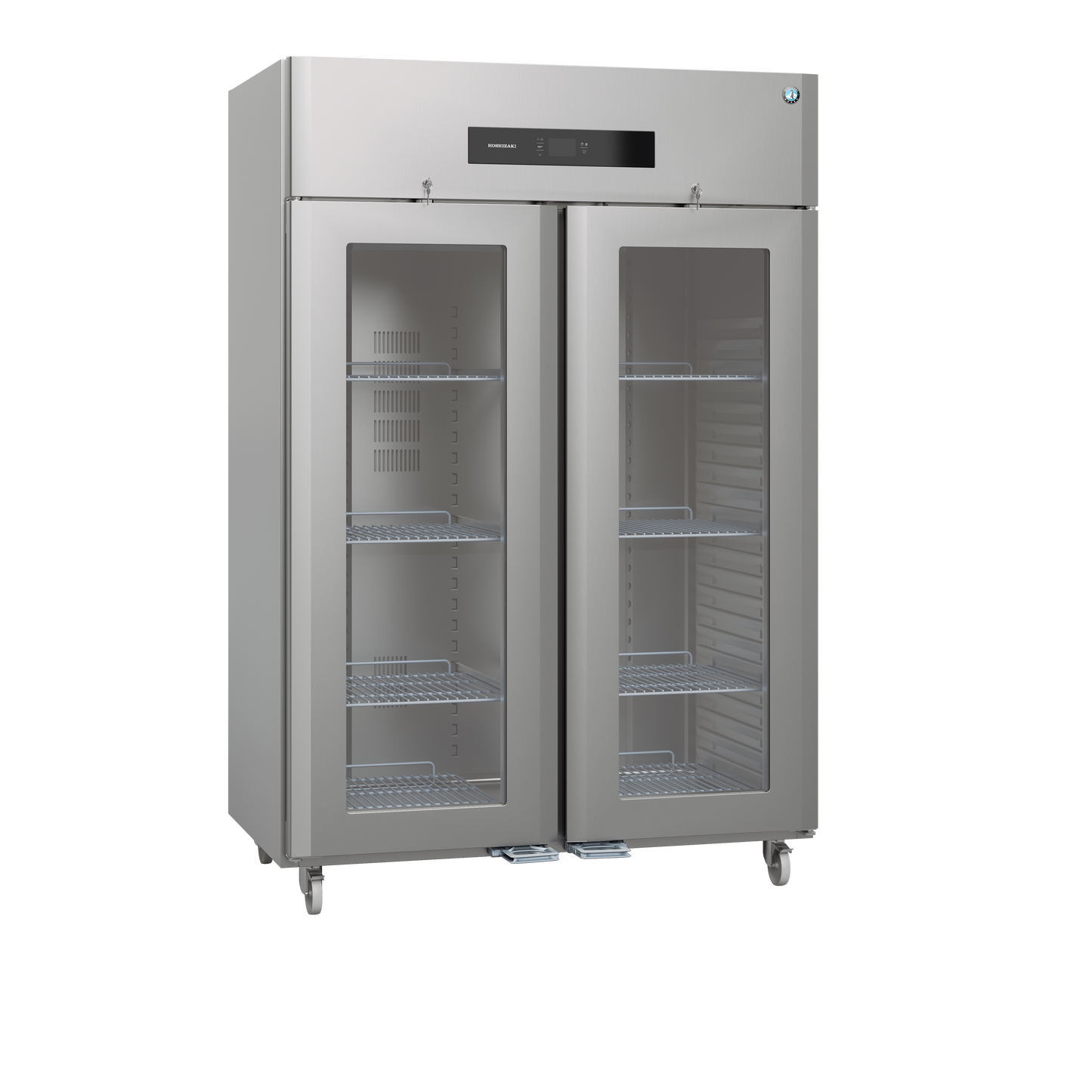 PREMIER KG 140 C - ARMOIRE POSITIVE VITRÉE 2 PORTES GN 2/1 EN PROFONDEUR - STOCKAGE 1085 L NET