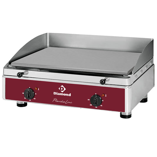 Surface de cuisson lisse, chromée, gaz