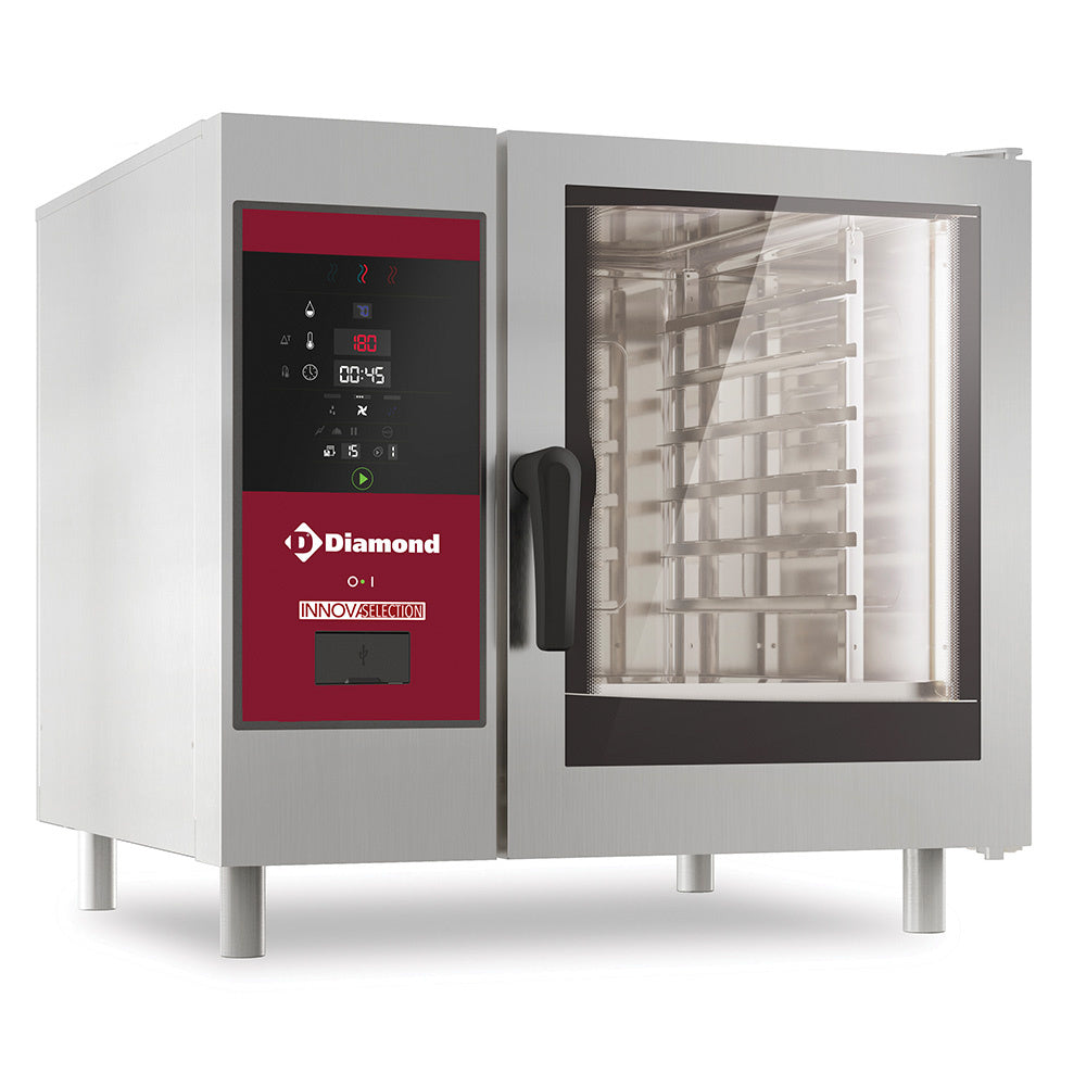 Nettoyage à vapeur et convection de chaudière de four électrique 6x GN1/1+