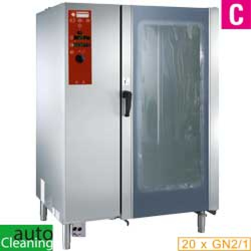Four à gaz vapeur directe et convection 20x GN1/1 + Nettoyage - AGA
