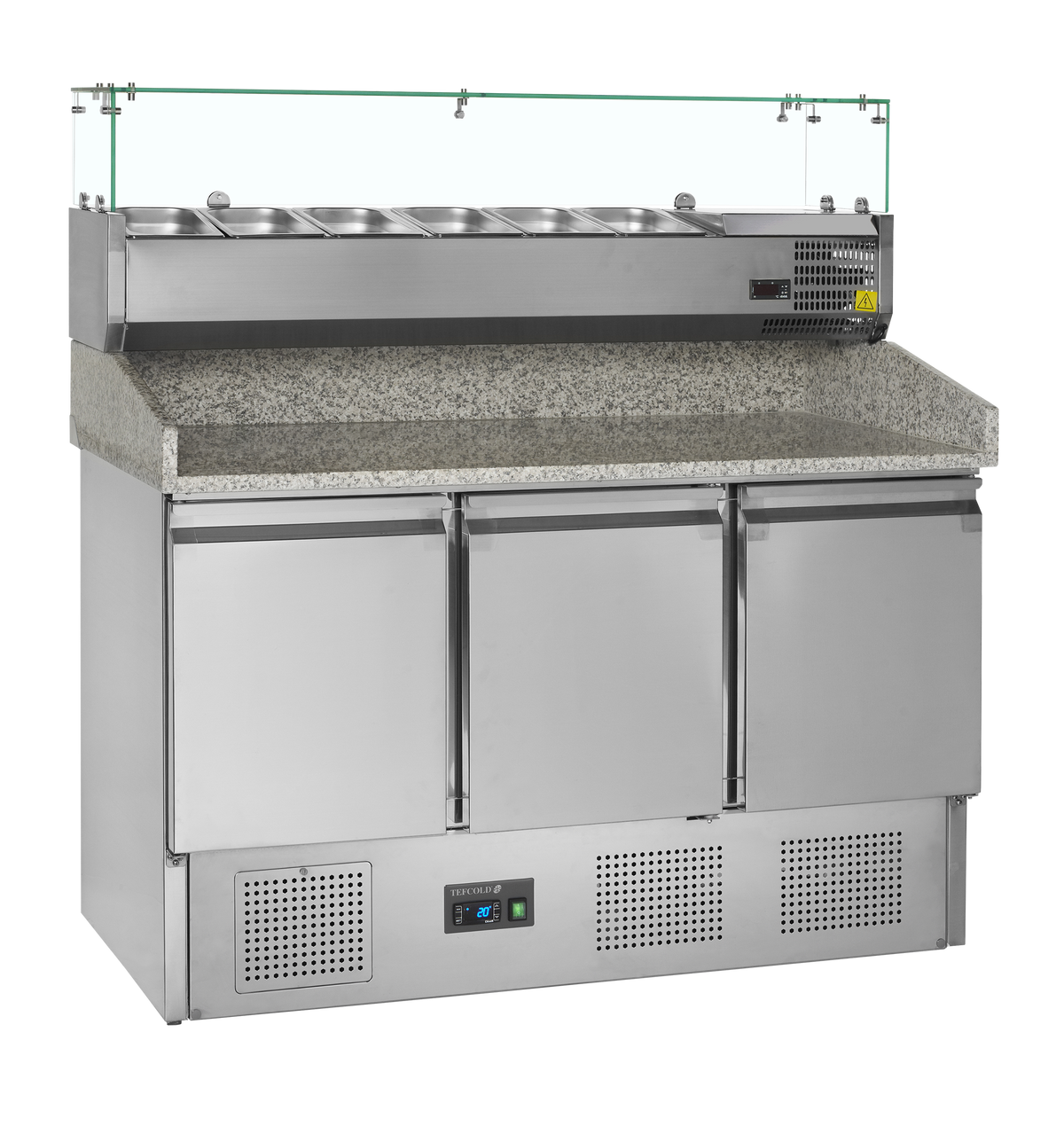 Table réfrigérée + vitrine de présentation | Tefcold PT1365 + VK33-140