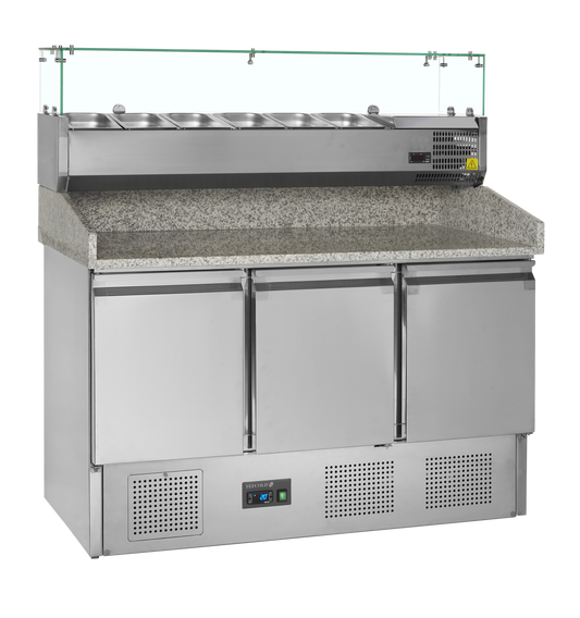 Table réfrigérée + vitrine de présentation | Tefcold PT1365 + VK33-140