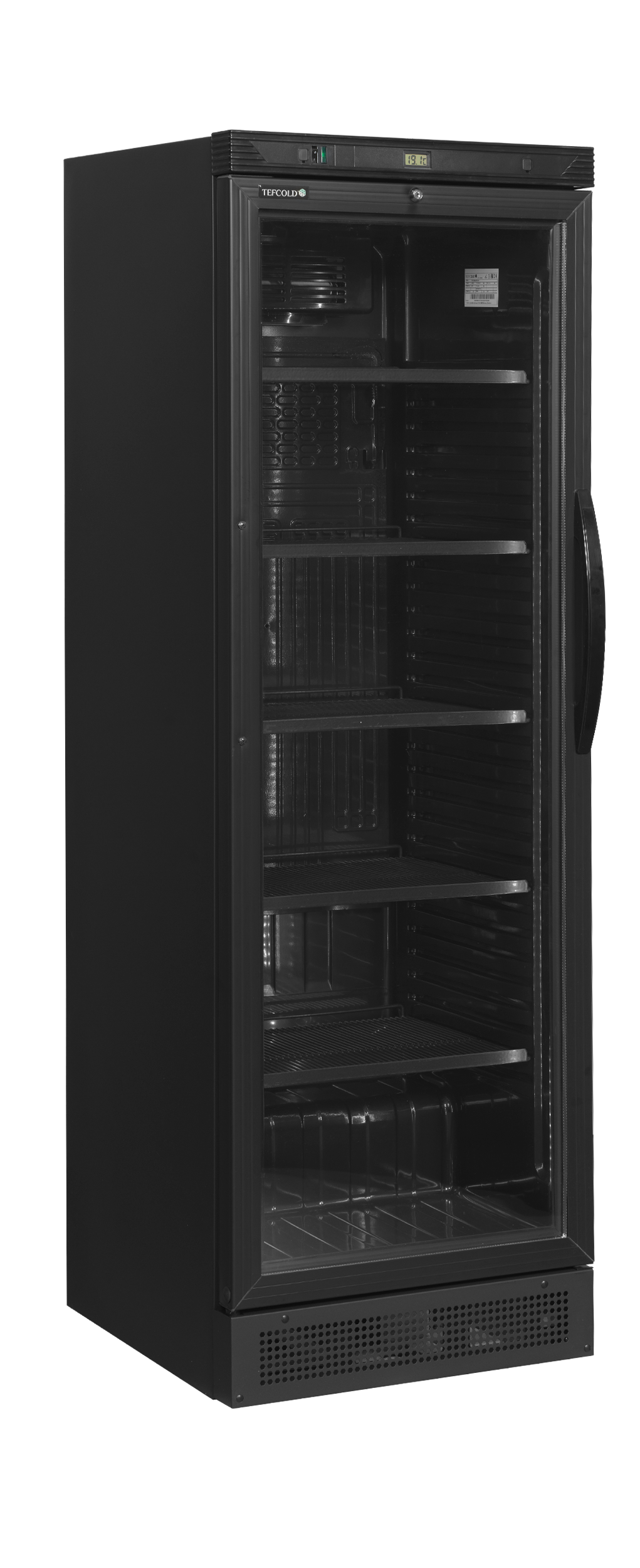 Cave à vin 425 bouteilles noir horizontal | Tefcold CEV425 BLACK L/H