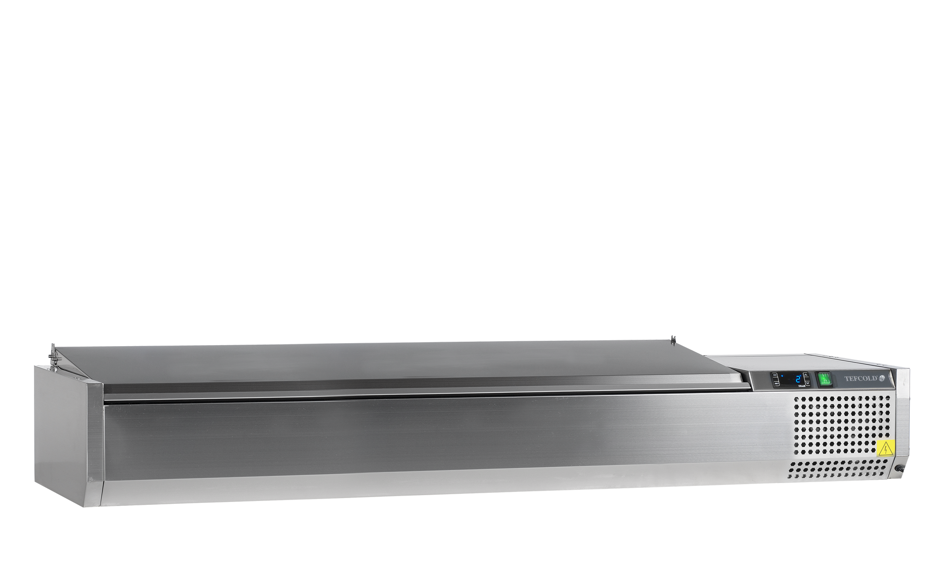 Vitrine réfrigérée 180cm deep inox couvercle | Tefcold VK38-180 S/S LID