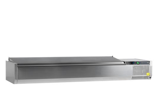 Vitrine réfrigérée 180cm deep inox couvercle | Tefcold VK38-180 S/S LID