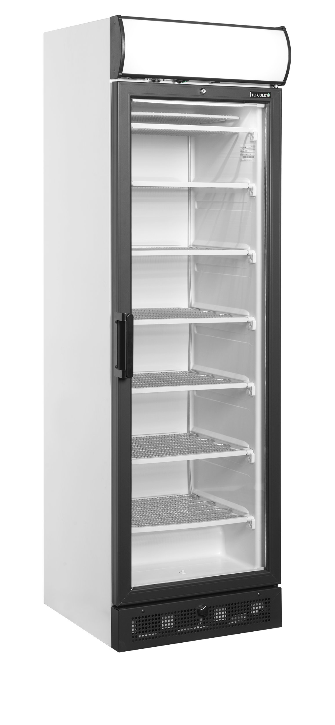 Congélateur saladette 371L vitré avec couvercle | Tefcold UFSC371GCP