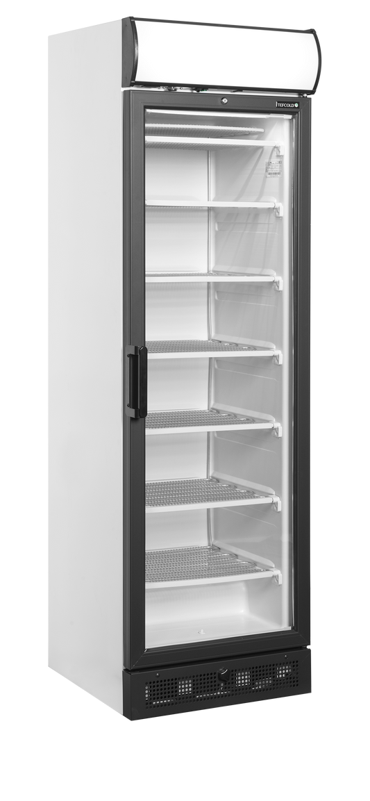 Congélateur saladette 371L vitré avec couvercle | Tefcold UFSC371GCP