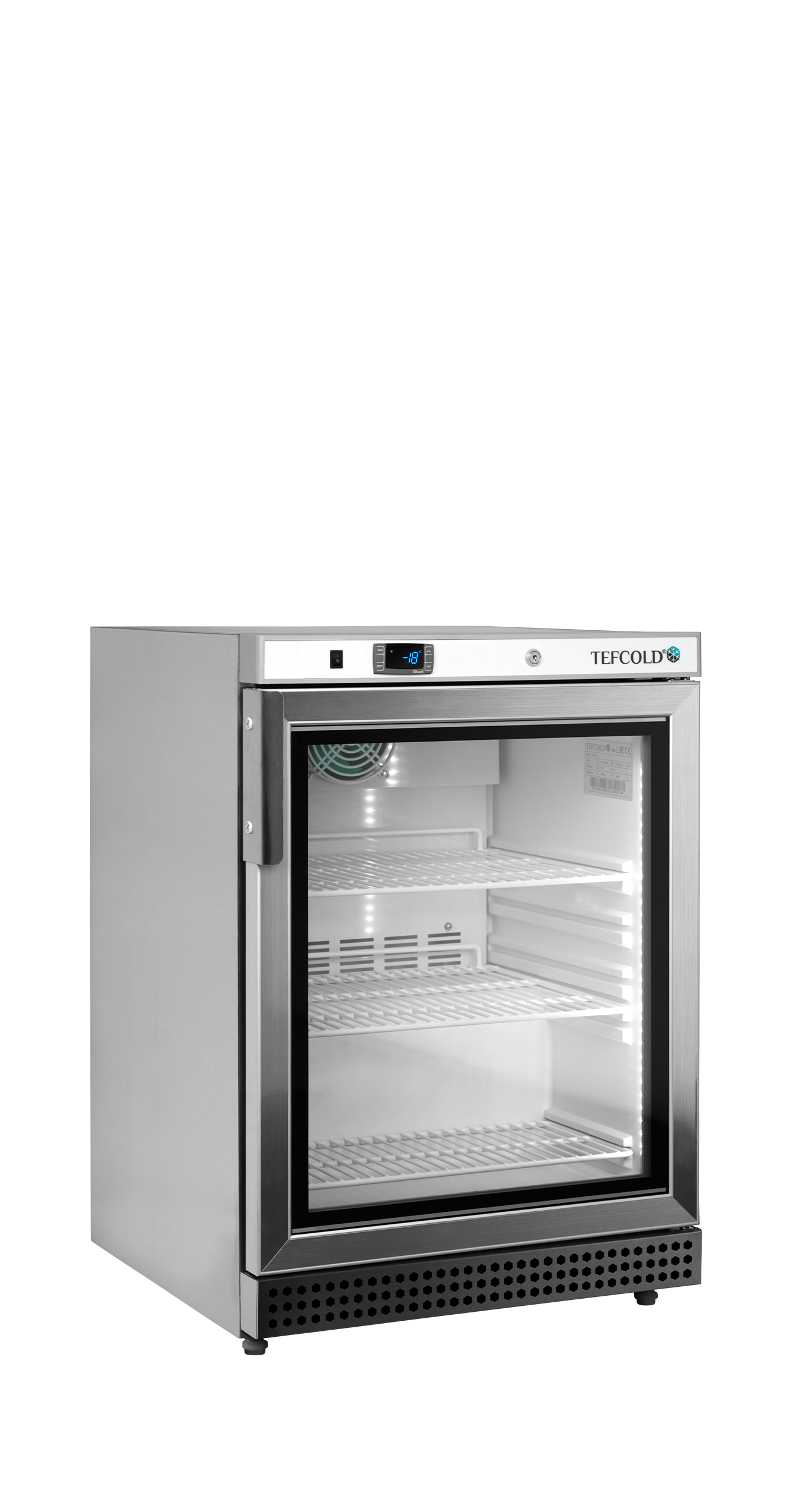 Congélateur coffre 200L vitré ventilé froid statique | Tefcold UF200VSG
