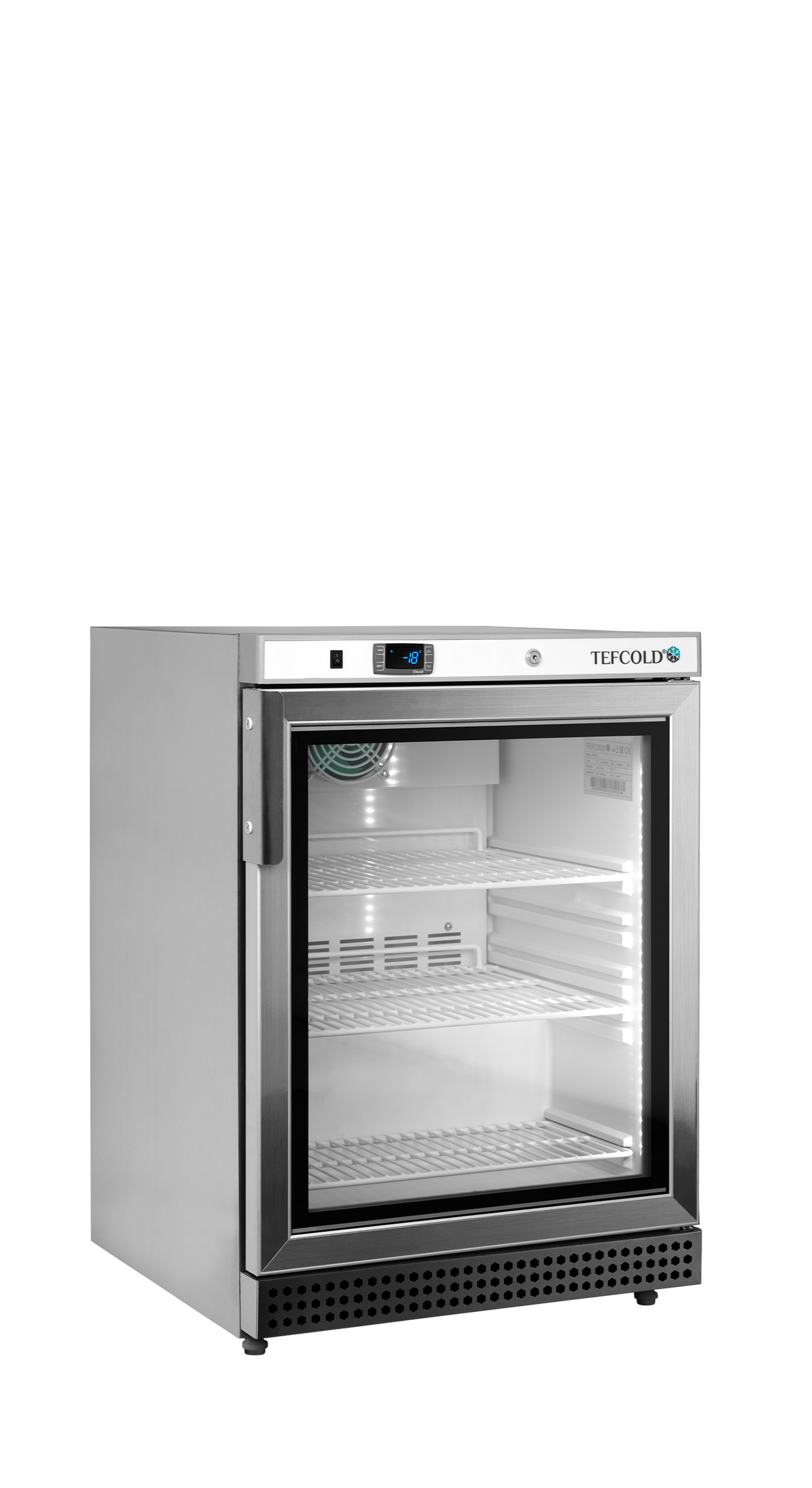 Congélateur coffre 200L vitré ventilé froid statique | Tefcold UF200VSG