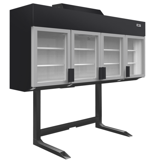 Présentoir réfrigéré open front 250cm noir ventilé | Tefcold MTF250B VS