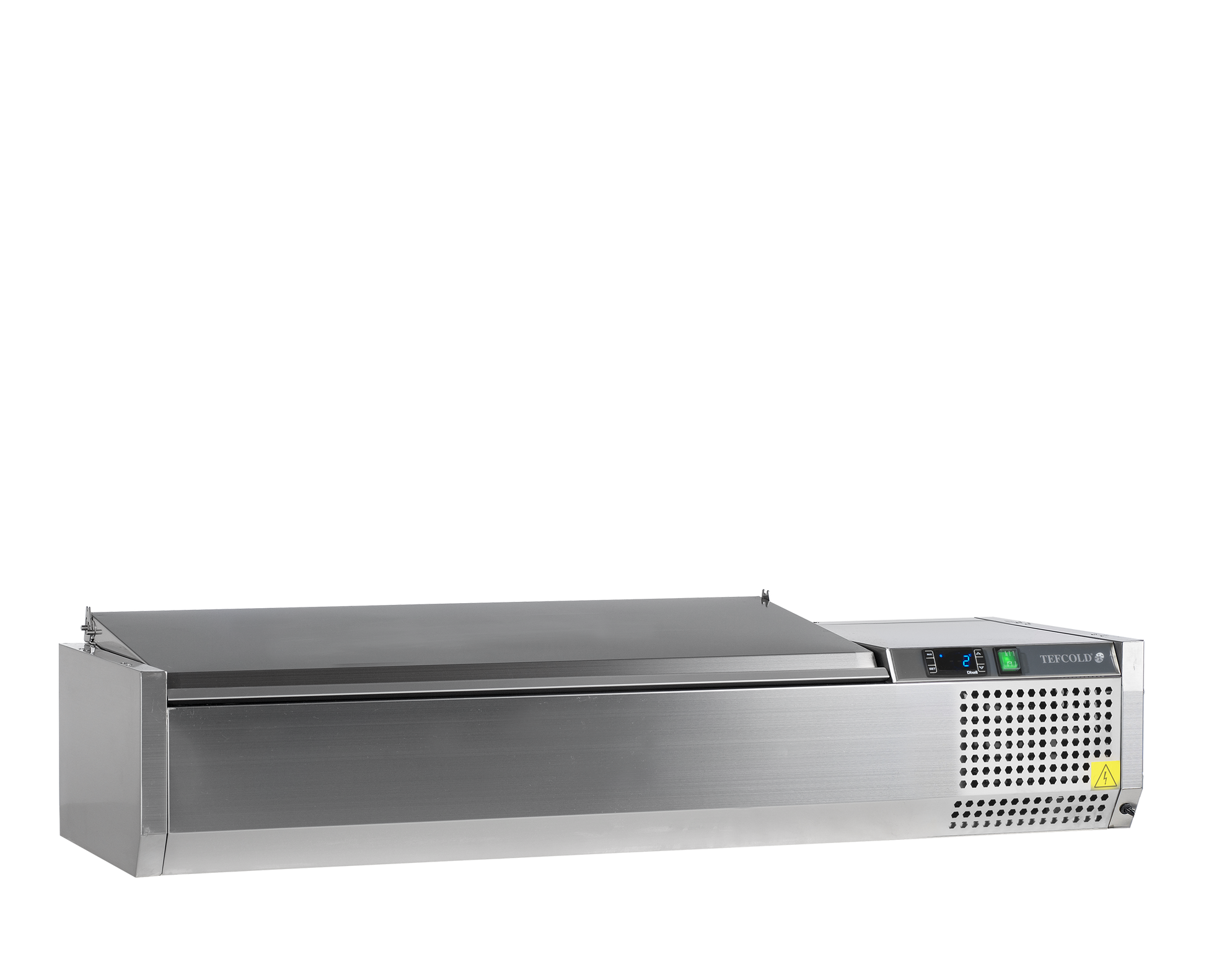 Vitrine réfrigérée 120cm inox couvercle | Tefcold VK33-120 S/S LID