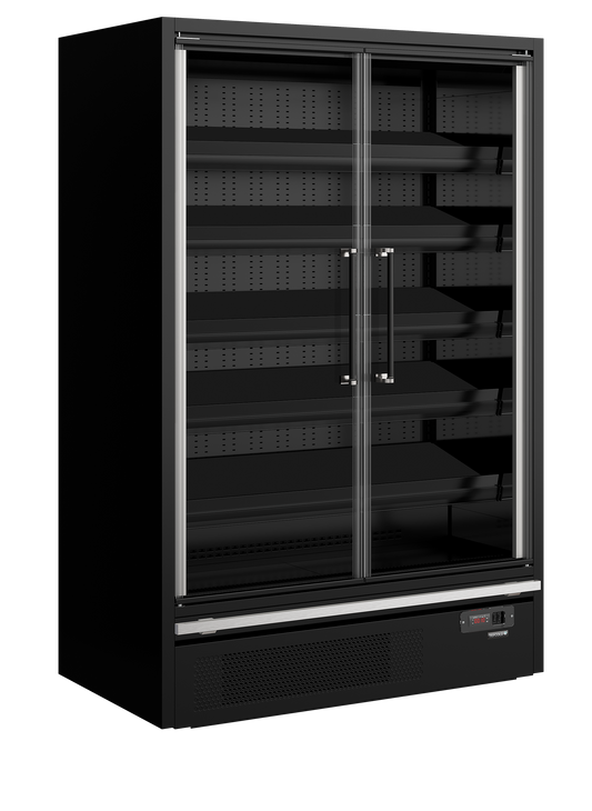 Présentoir réfrigéré Galaxy+ 14 portes noir | Tefcold Galaxy+ GP14FGD Black