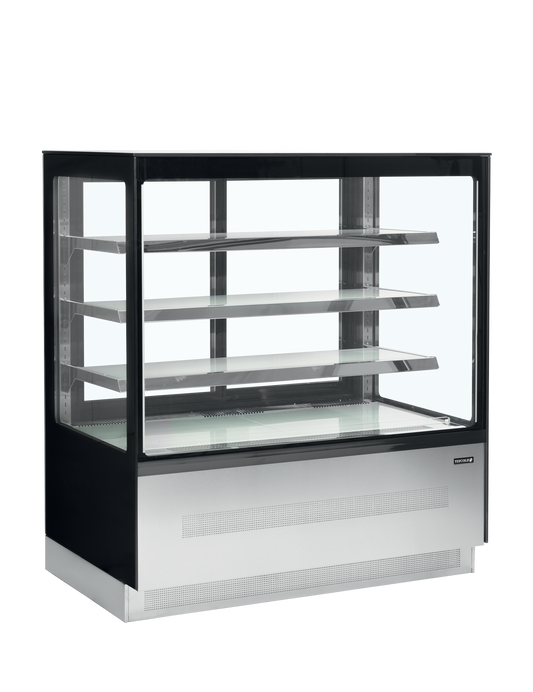 Présentoir réfrigéré plat 1200mm noir | Tefcold LPD1203F BLACK