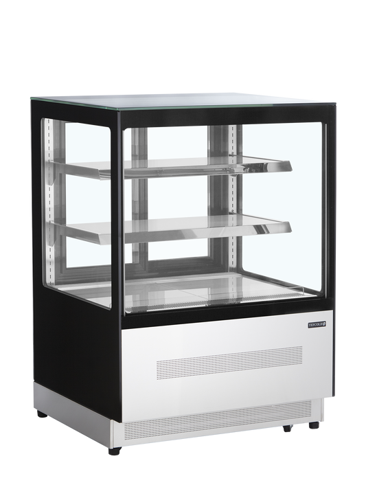 Présentoir réfrigéré bouteilles plat 900mm noir | Tefcold LPD900F BLACK