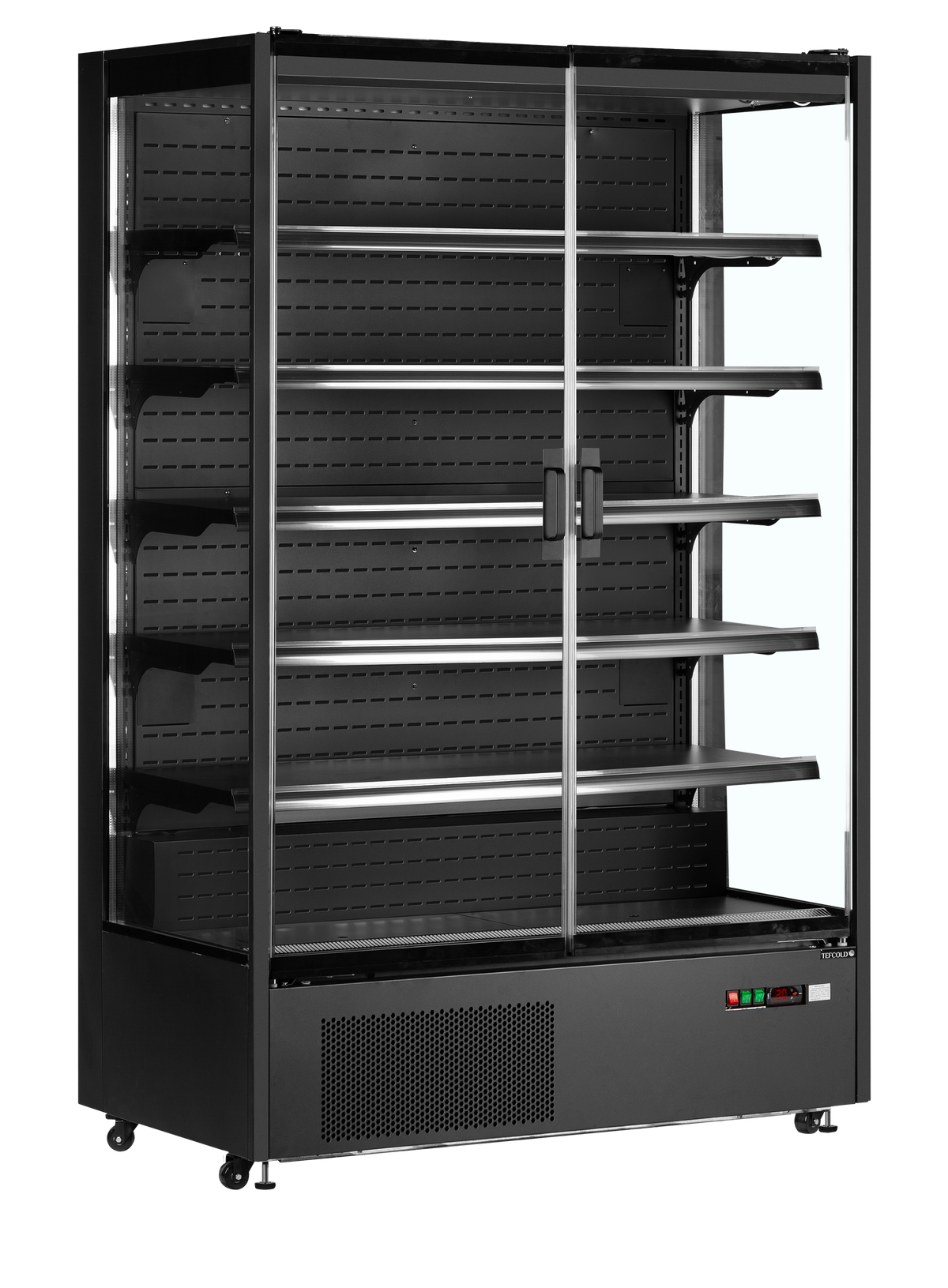 Présentoir réfrigéré penché 1250mm noir | Tefcold PC1250B