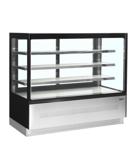 Présentoir réfrigéré plat 1500mm noir | Tefcold LPD1503F BLACK