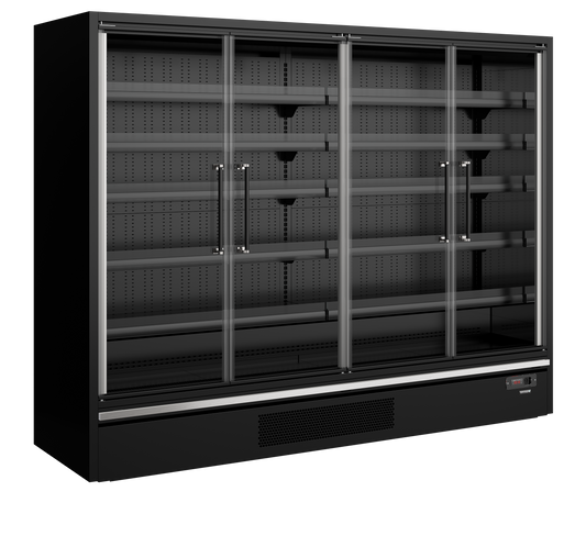 Présentoir réfrigéré Galaxy+ 26 portes noir | Tefcold Galaxy+ GP26FGD Black