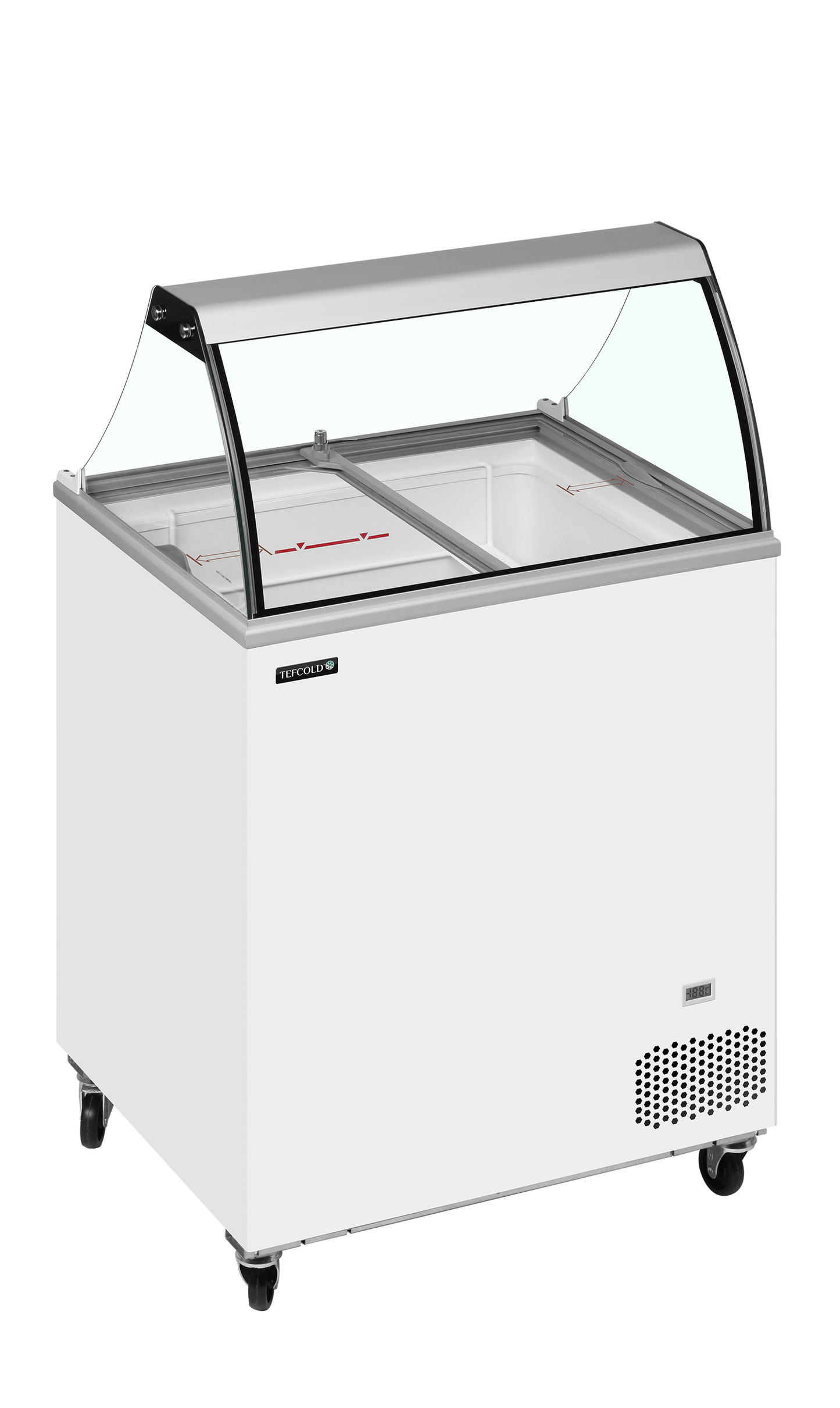 Saladette réfrigérée 2 sections avec bac | Tefcold IC201SC bac