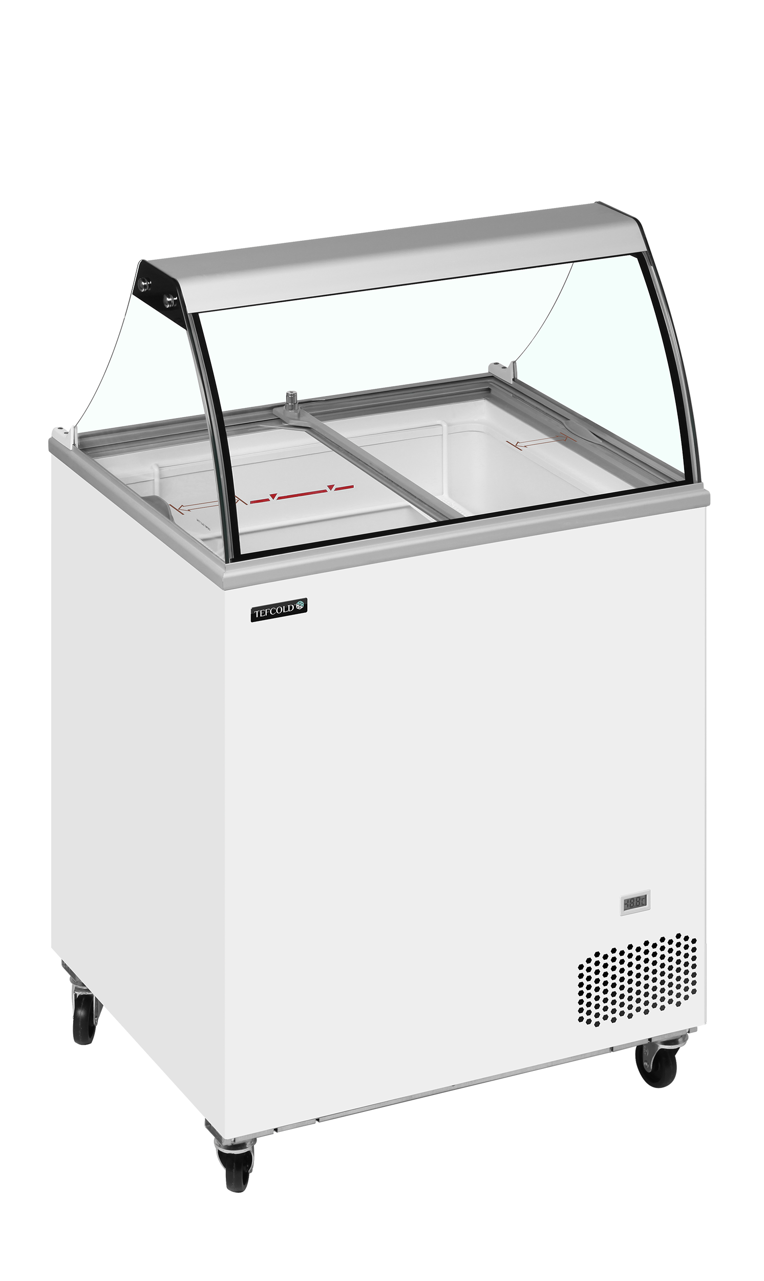 Saladette réfrigérée 2 sections avec bac | Tefcold IC201SC bac
