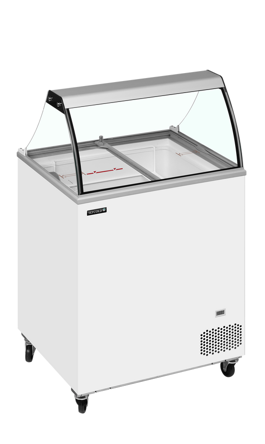 Saladette réfrigérée 2 sections avec bac | Tefcold IC201SC bac