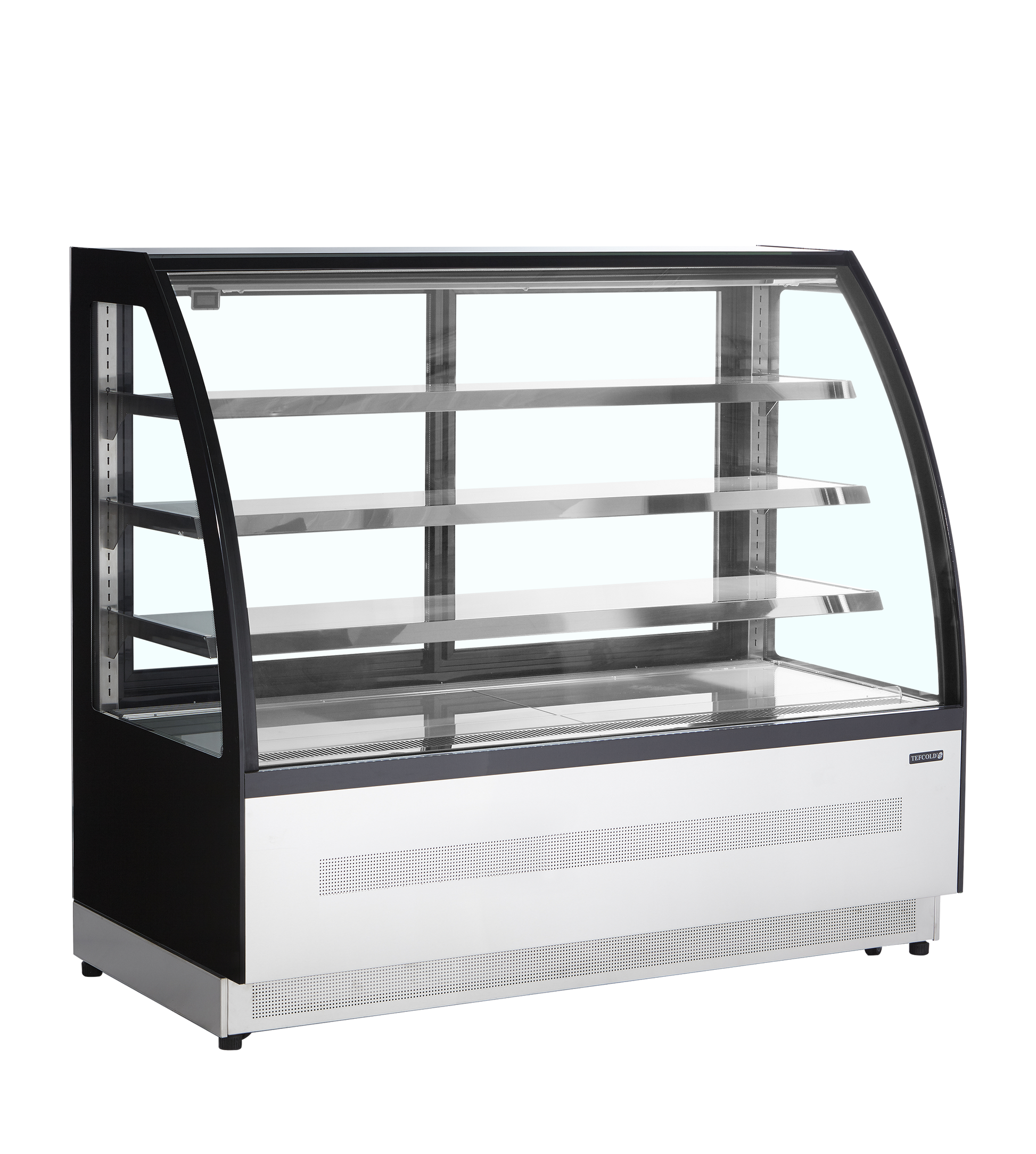 Grand présentoir réfrigéré bouteilles 1500mm noir | Tefcold LPD1500C BLACK