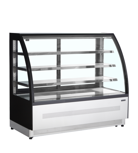 Grand présentoir réfrigéré bouteilles 1500mm noir | Tefcold LPD1500C BLACK
