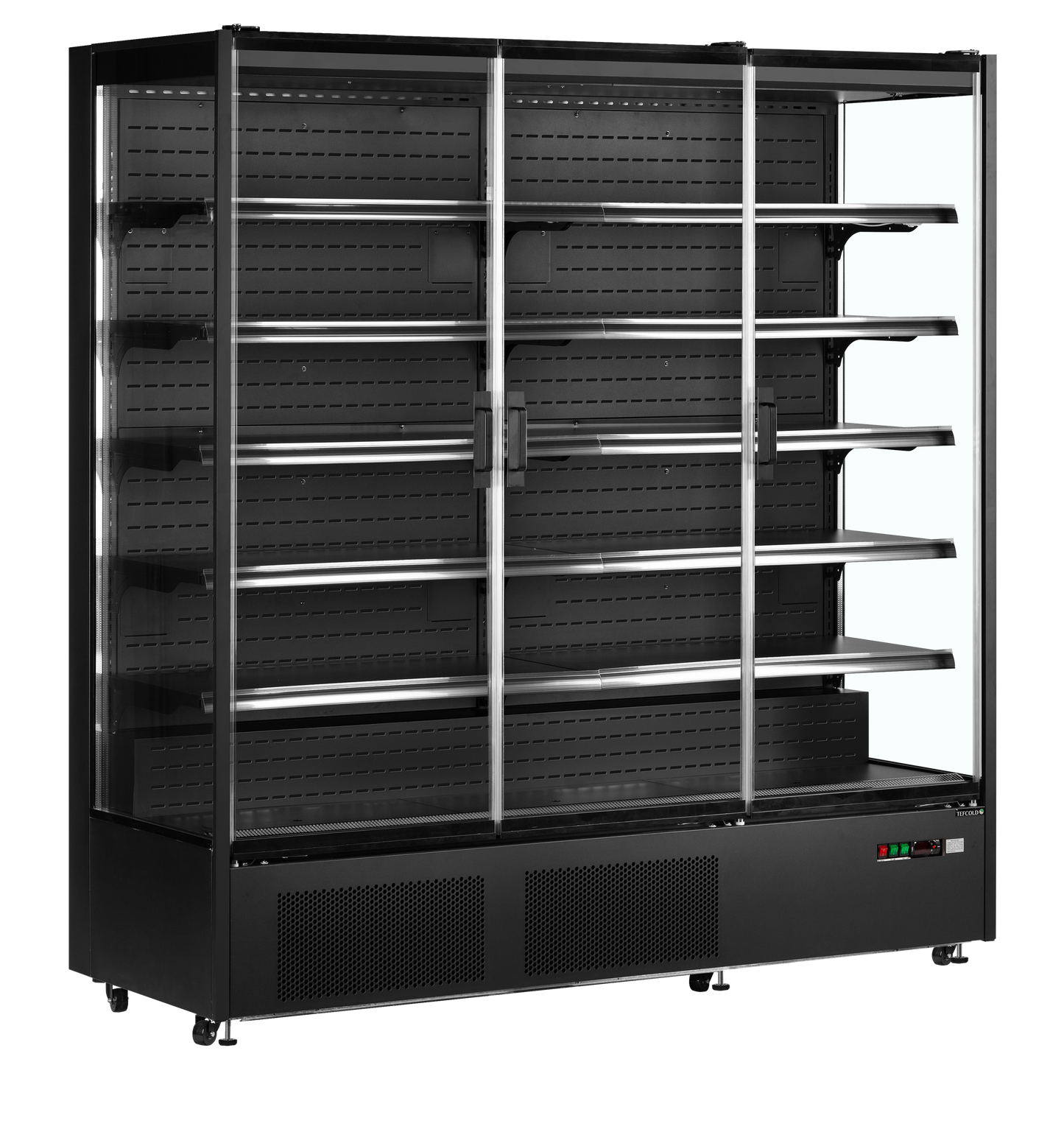 Présentoir réfrigéré penché 1870mm noir | Tefcold PC1870B