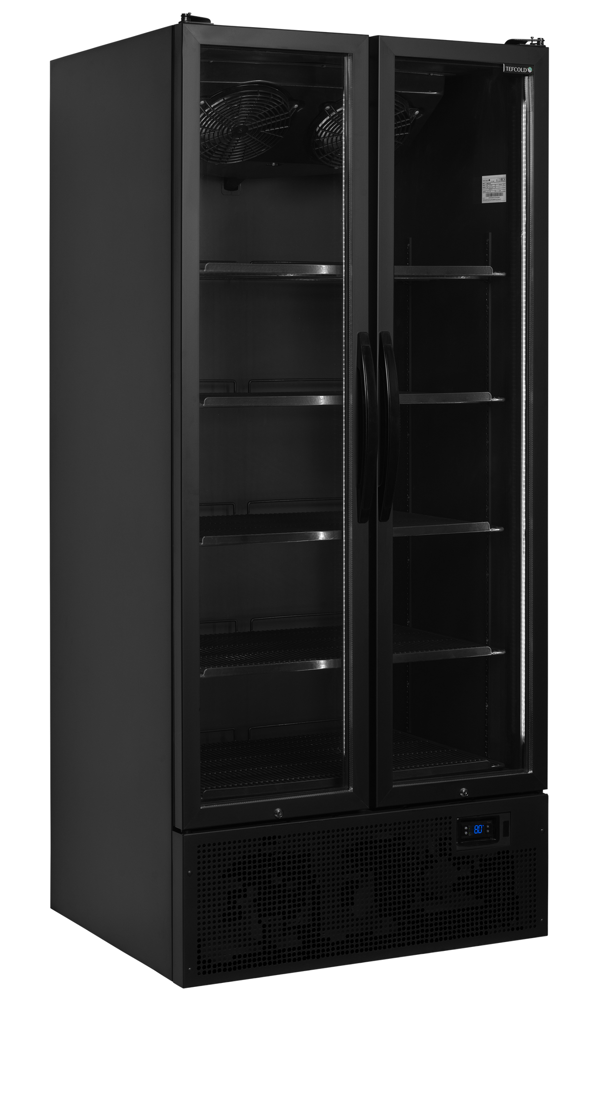 Réfrigérateur professionnel 890L noir | Tefcold FS890H BLACK