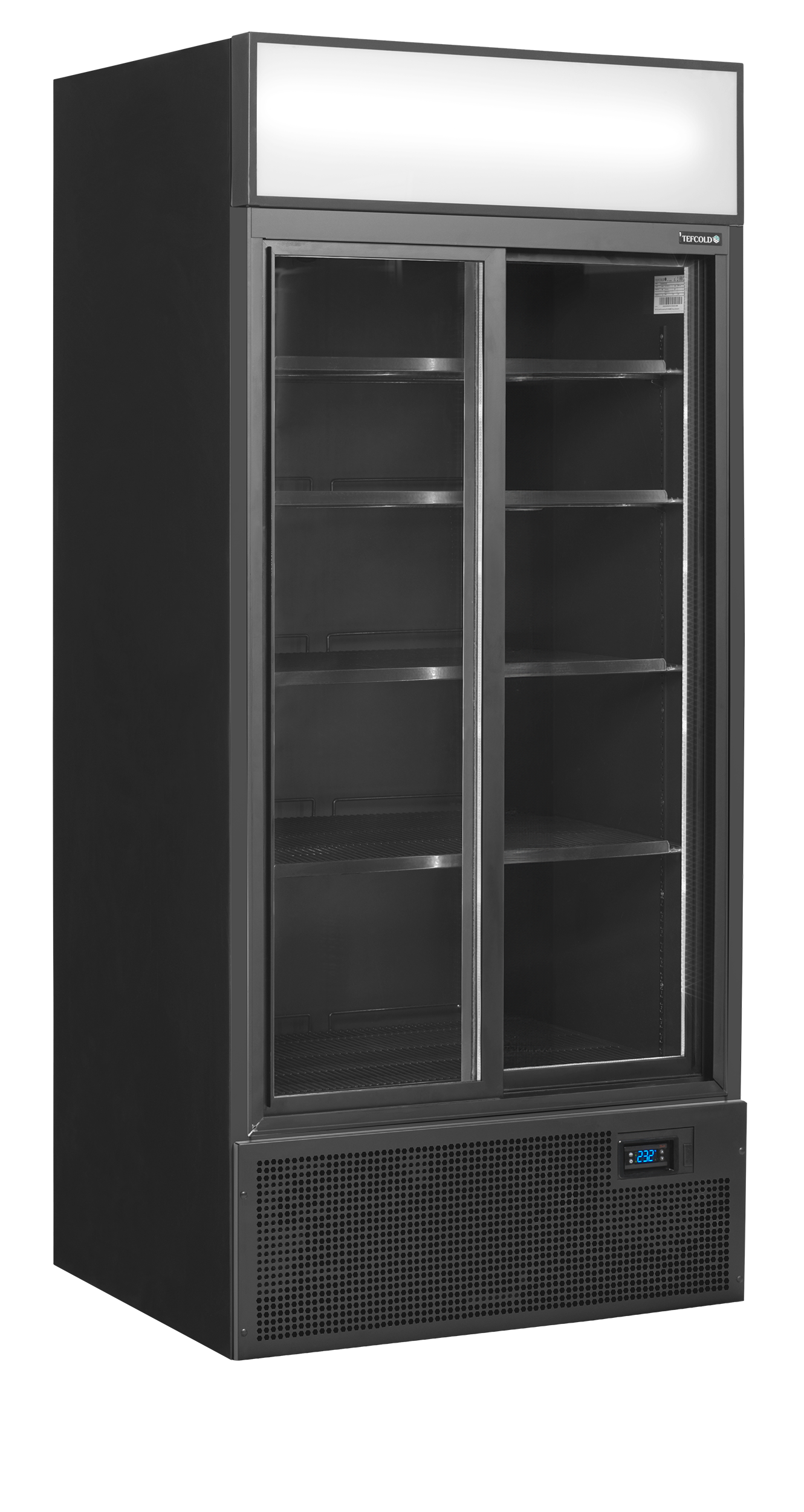 Saladette réfrigérée 891mm froid statique noire | Tefcold FSC891S Black