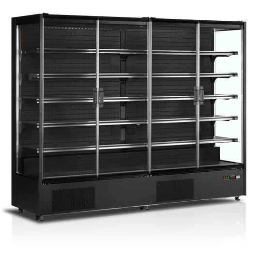 Présentoir réfrigéré penché 2500mm noir | Tefcold PC2500B