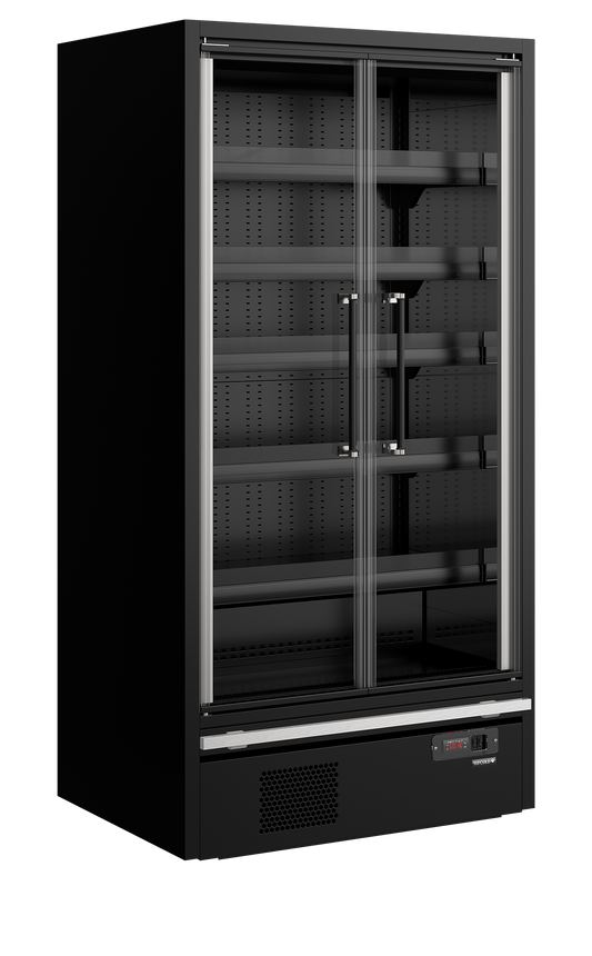 Présentoir réfrigéré Galaxy+ 10 portes noir | Tefcold Galaxy+ GP10FGD Black