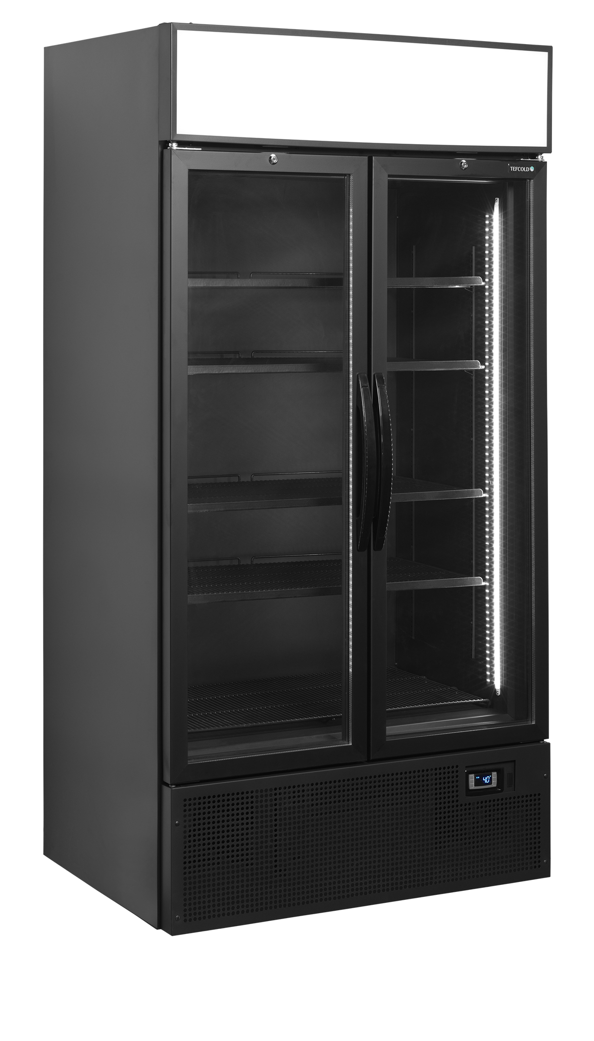 Saladette réfrigérée 1000mm avec capot noire | Tefcold FSC1000H BLACK