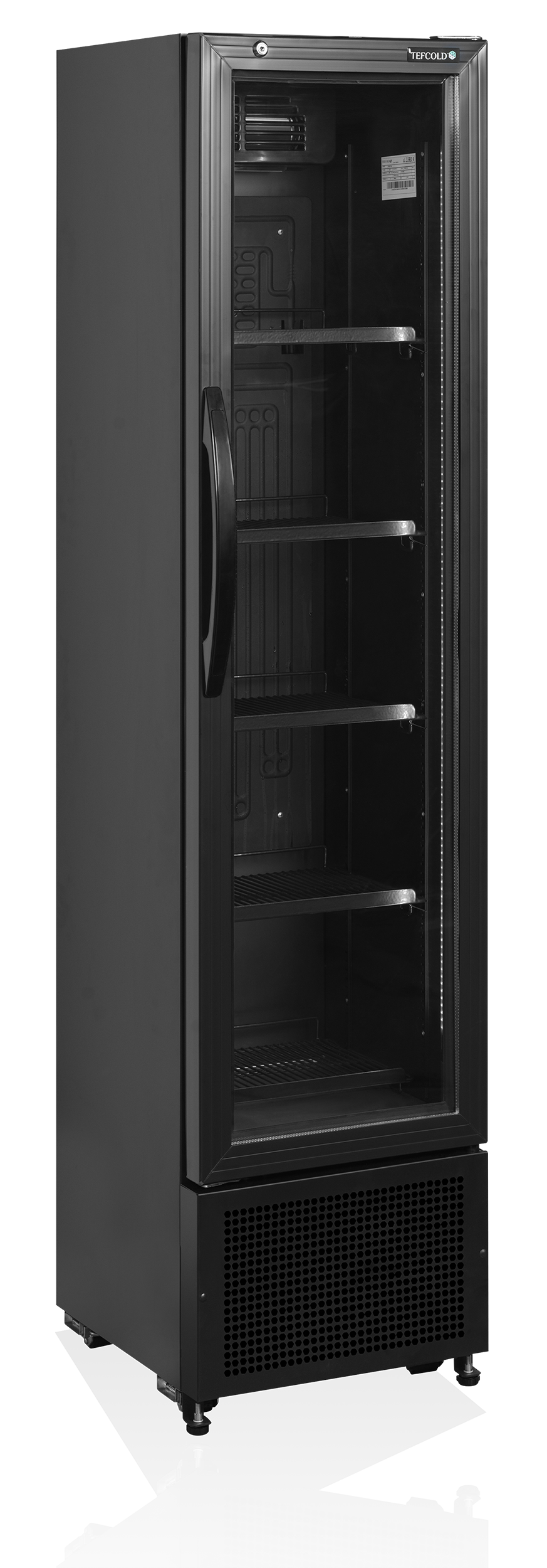 Réfrigérateur professionnel 176L noir | Tefcold FS176H Black