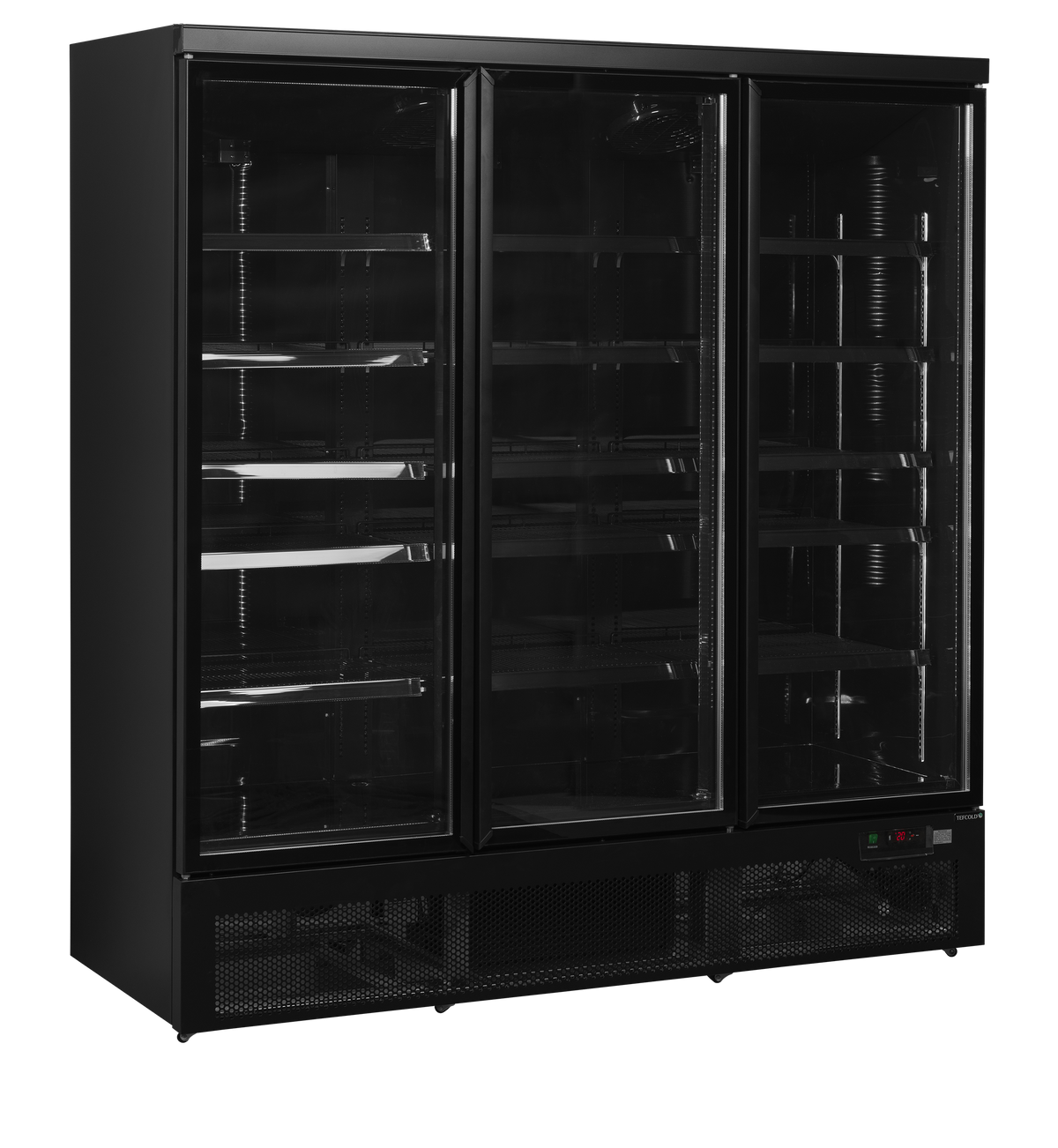Armoire réfrigérée positive 3 portes noire | Tefcold Atom Maxi C3DBB