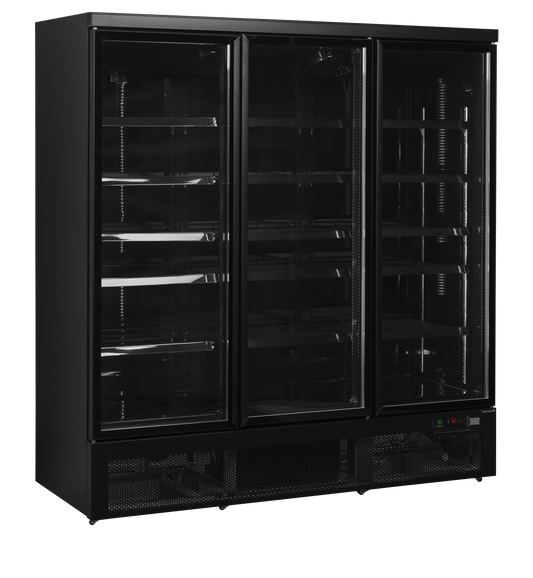 Armoire réfrigérée positive 3 portes noire | Tefcold Atom Maxi C3DBB