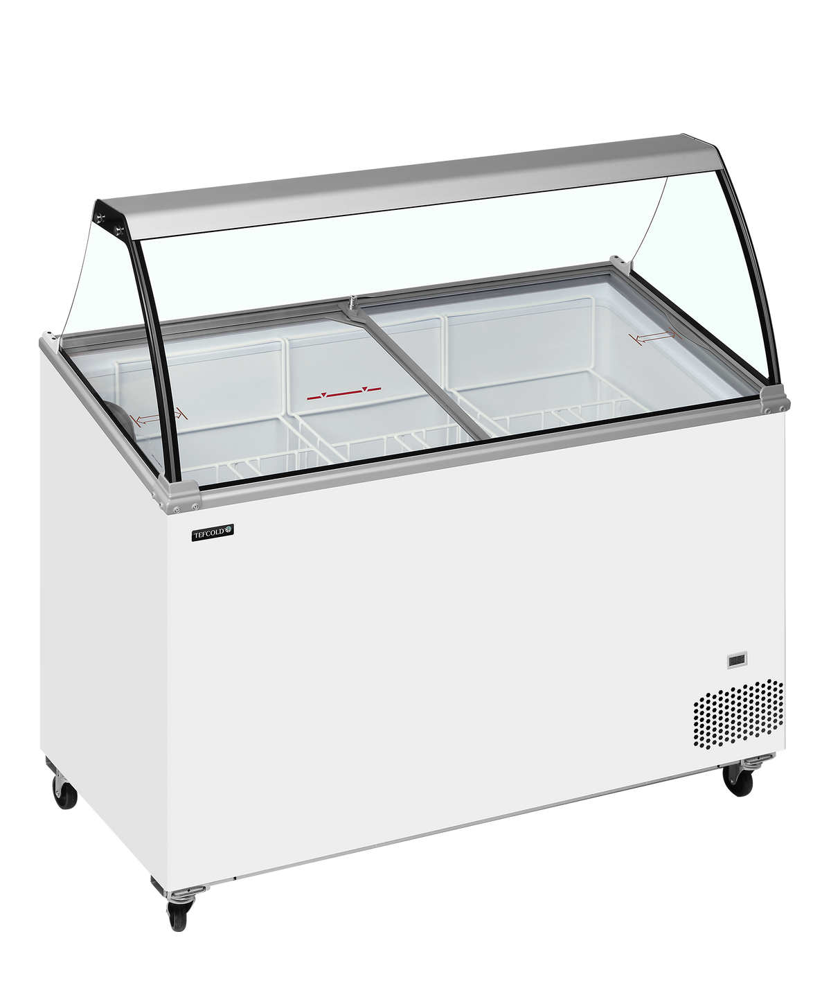 Saladette réfrigérée 4 sections inox avec bac | Tefcold IC401SCE bac