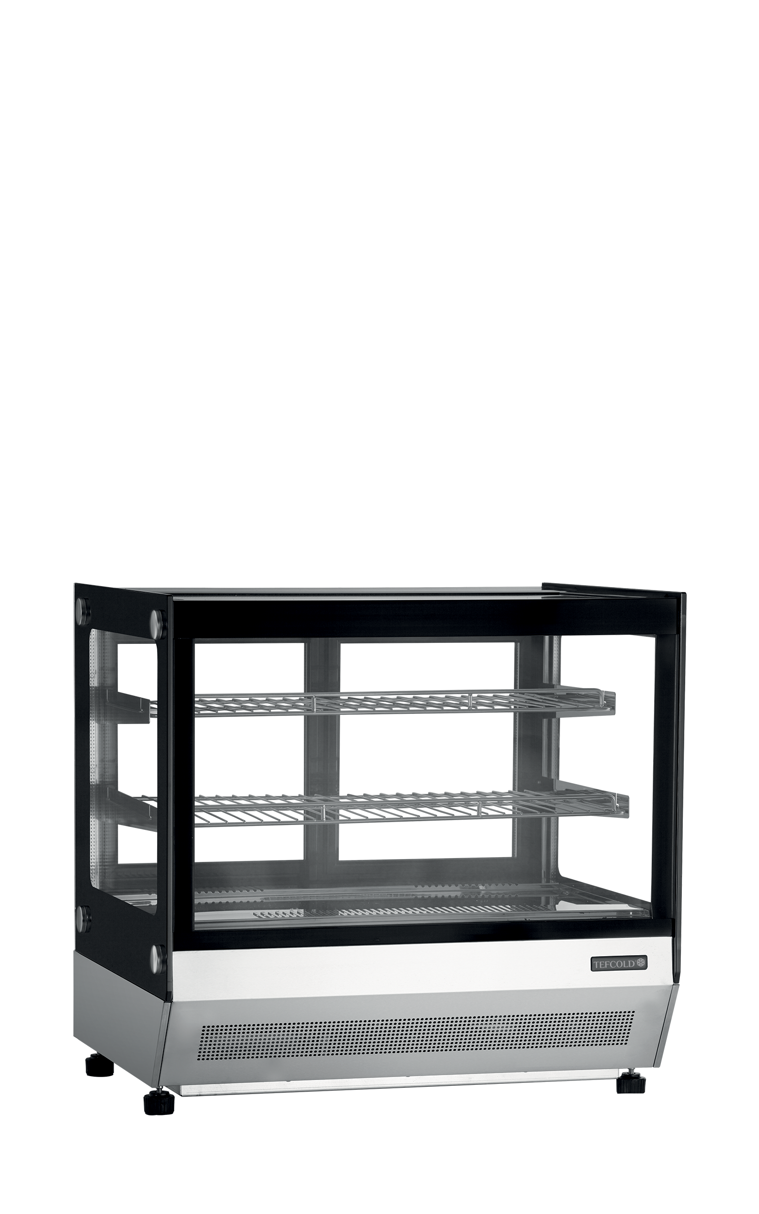 Présentoir colonne réfrigéré bouteilles plat noir | Tefcold LCT750F BLACK
