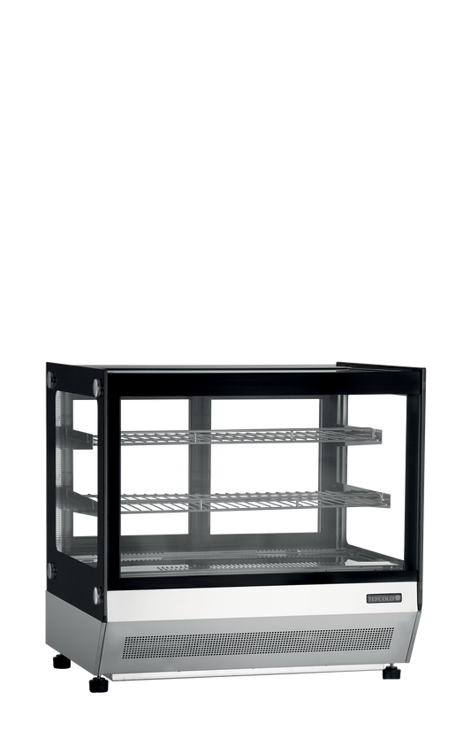 Présentoir colonne réfrigéré bouteilles plat noir | Tefcold LCT750F BLACK