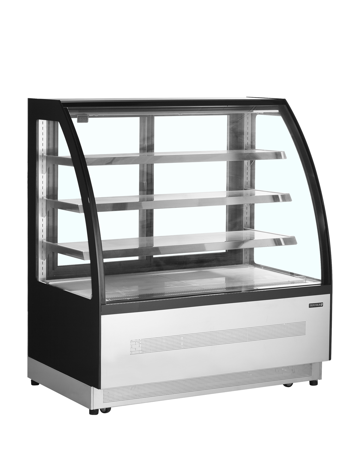 Grand présentoir réfrigéré bouteilles 1200mm noir | Tefcold LPD1200C BLACK