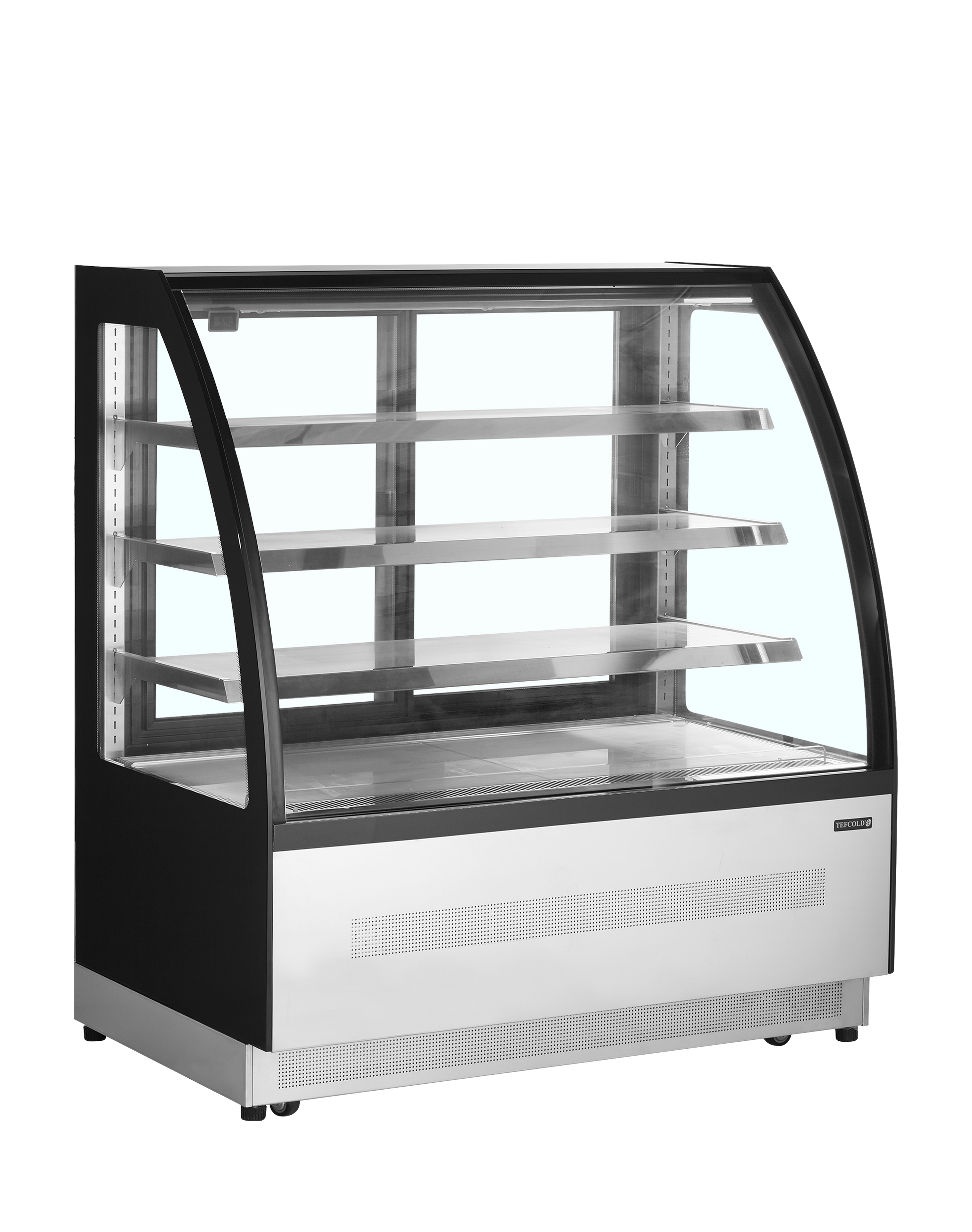 Grand présentoir réfrigéré bouteilles 1200mm noir | Tefcold LPD1200C BLACK